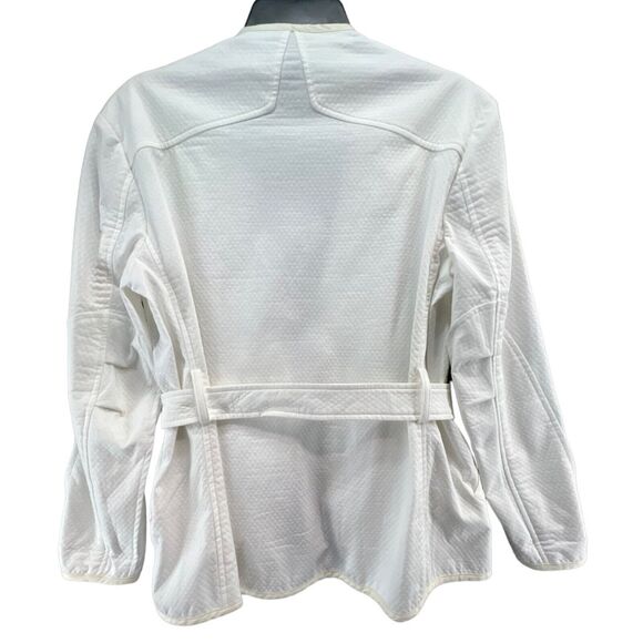 Rag & Bone Abby Jacket Womens XS White Cotton Relaxed Fit Open Belted Minimalist - Picture 4 of 13